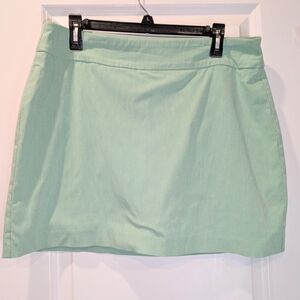 Versona Green Seersucker Skort Size 14 Preppy Summer Skirt With Shorts